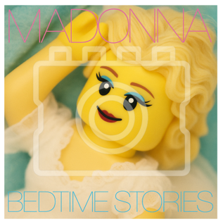 LEGO-Inspired Madonna – Bedtime Stories 5x5" Print (Mounted for 9x9" Frame)