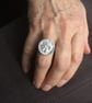 Cat Face Ring (small), Sterling Silver - Image 1