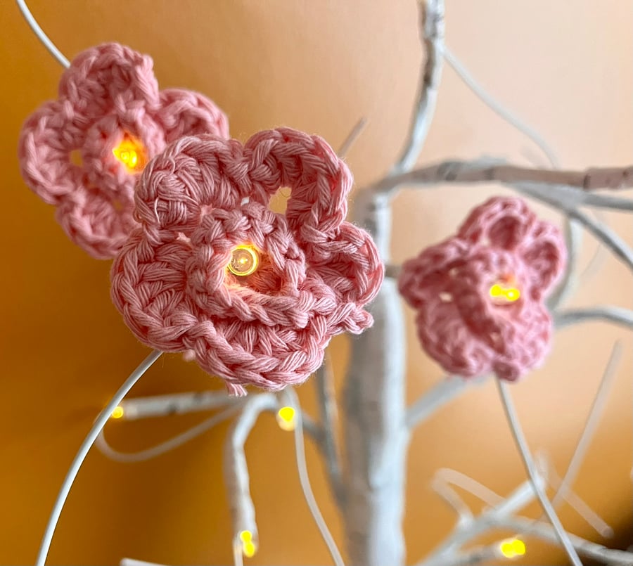 Fairy Light Flowers, String Light Flowers, Cherry Blossom Fairy Light Decoration