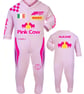 Pink Cow Baby Race-Sleep Suit