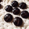 7 8" 22.4mm 36L Vintage Italian imitation leather Buttons Dk Brown