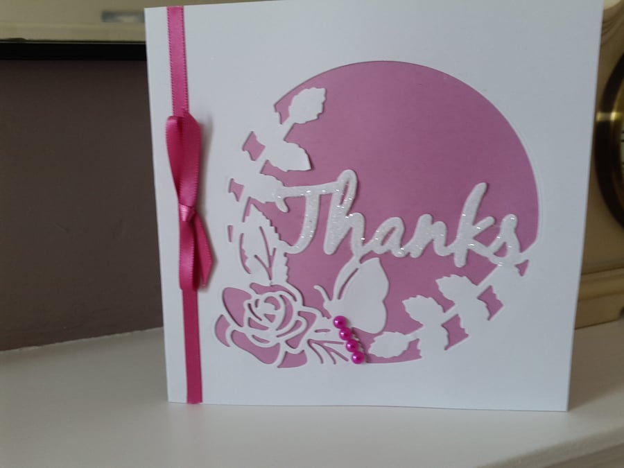 Cut out thanks card