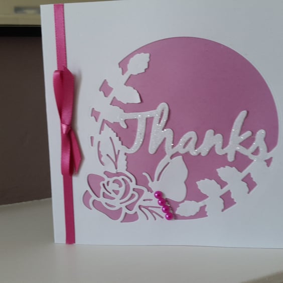 Cut out thanks card