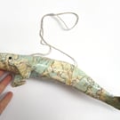 Paper Map Whale, Handmade Nature Inspired Ocean Joy Gift made to order