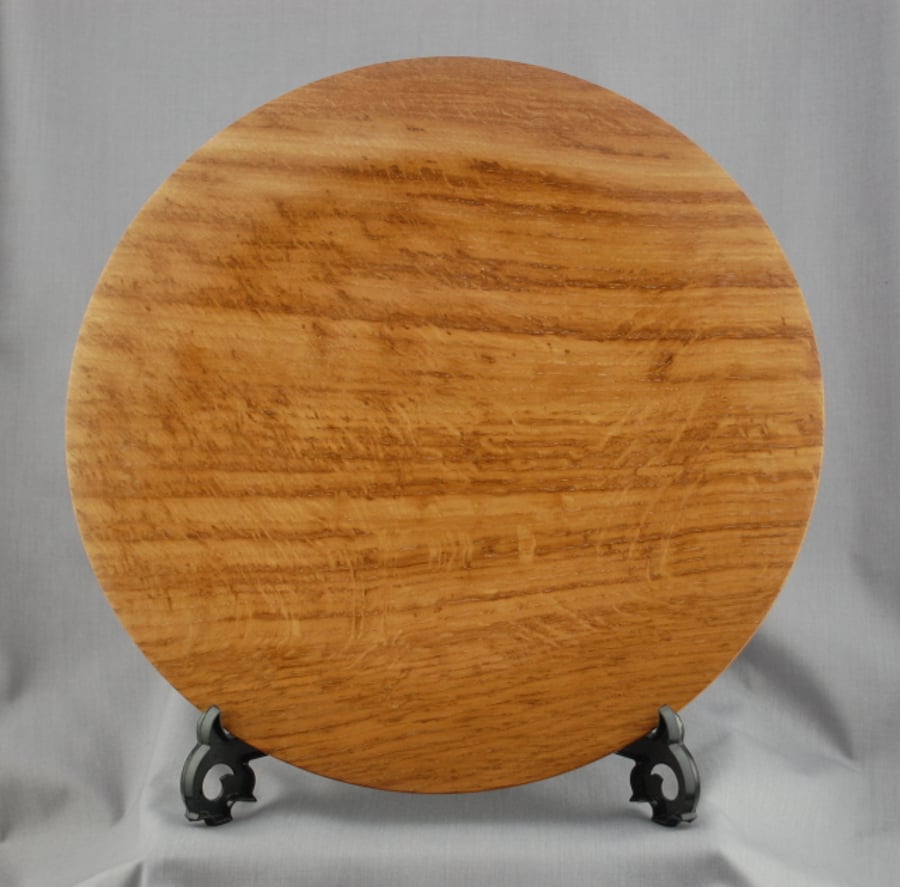 Decorative Plate in Brown Oak