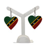 St Kitts and Nevis flag earrings, love Saint kitts and Nevis,loveheart jewellery - Image 1
