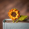 Sunflower Crochet Bookmark 