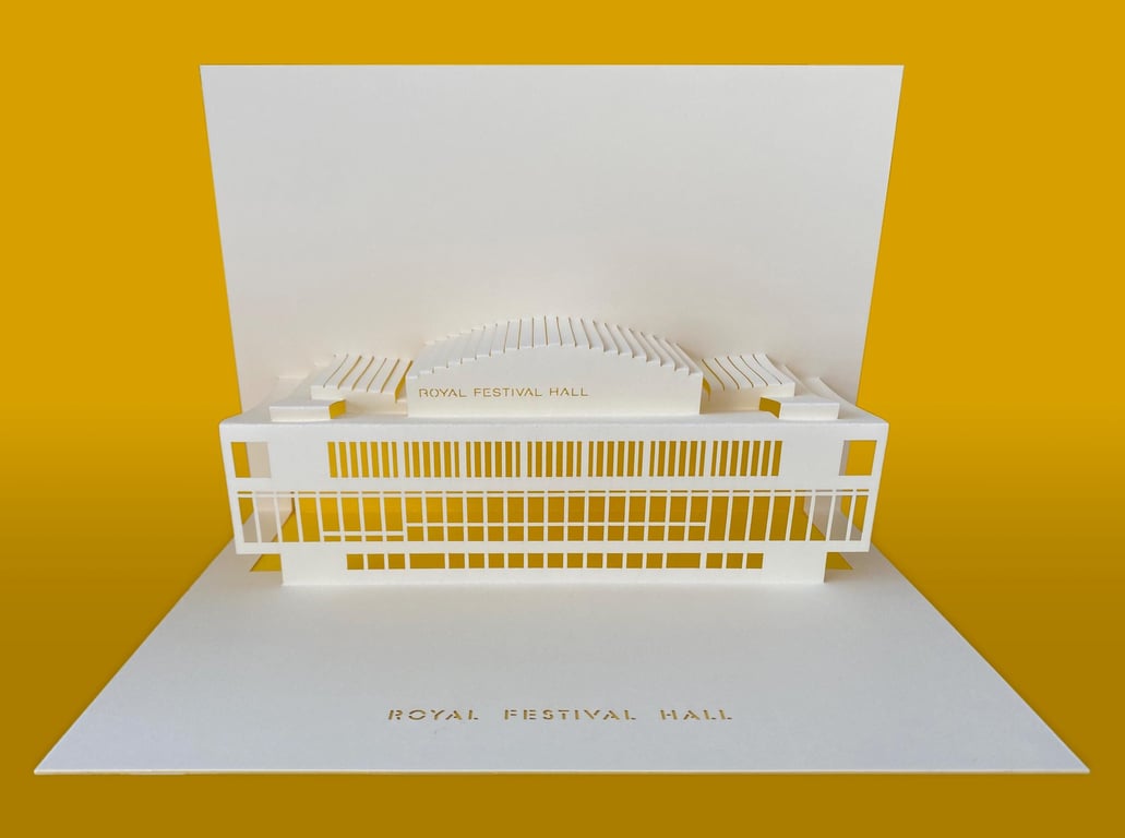 Royal Festival Hall pop-up 3D card