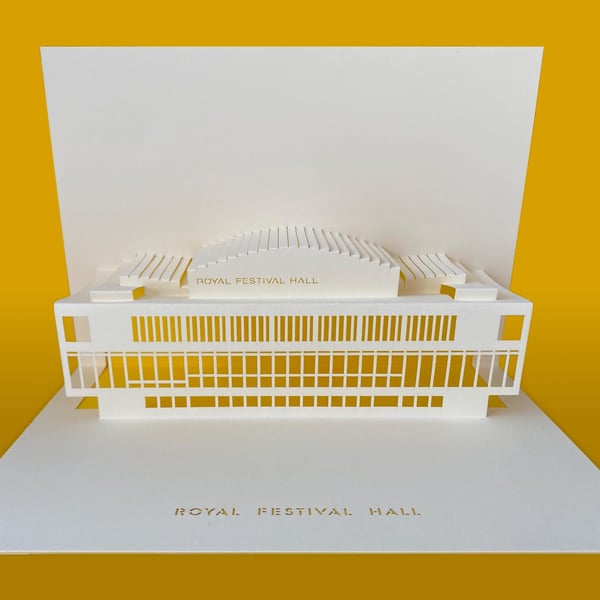 Royal Festival Hall pop-up 3D card