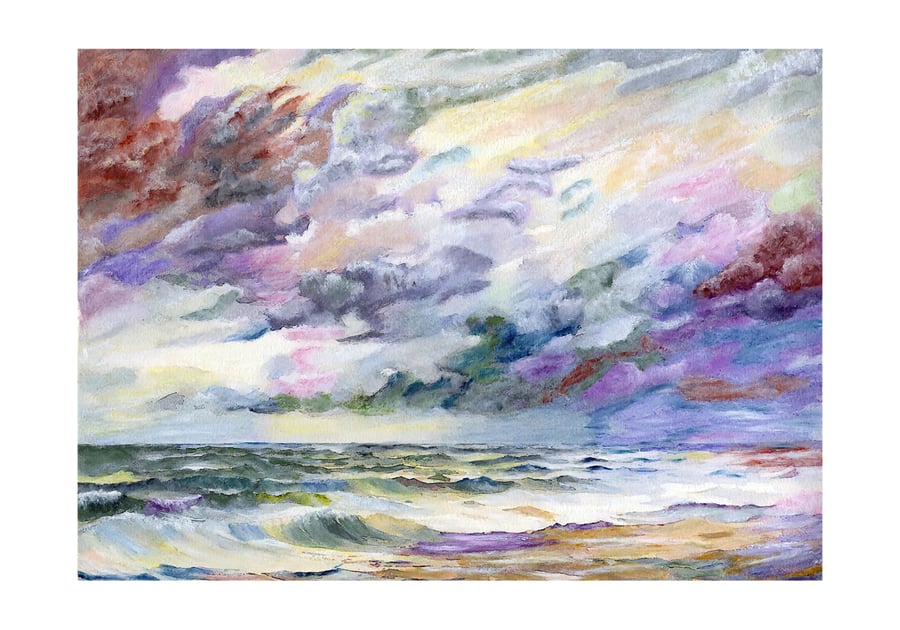 Turbulent Waters – a Giclee print of my original Oil Pastel