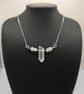 Necklace with wire wrapped clear quartz crystal pendant - Image 4