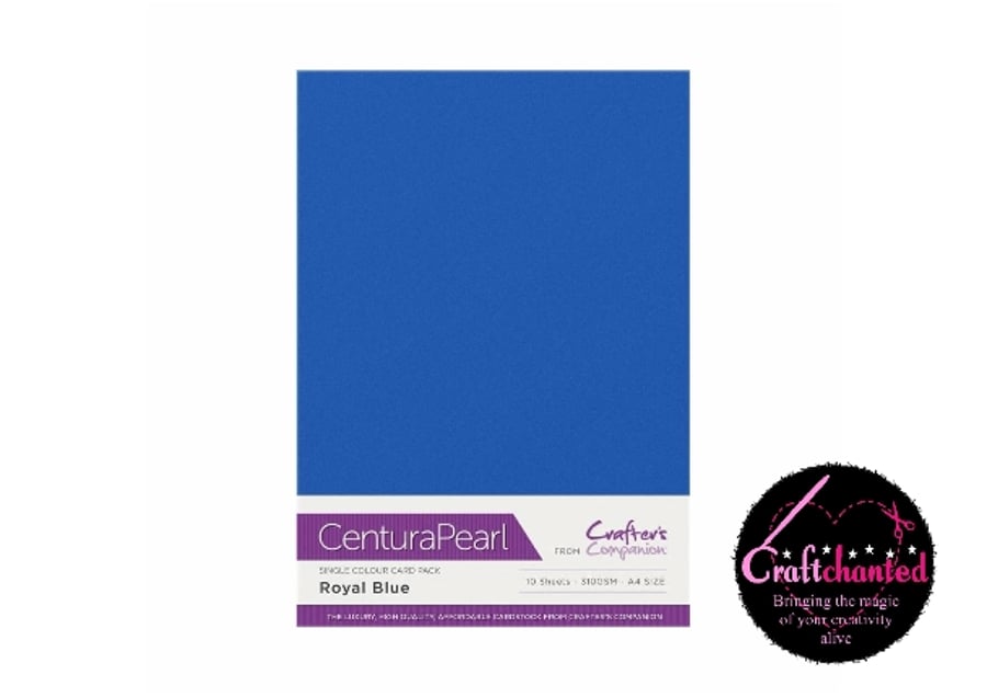 Crafter's Companion Centura - Pearl Single Colour - 10 Sheet Pack - Royal Blue