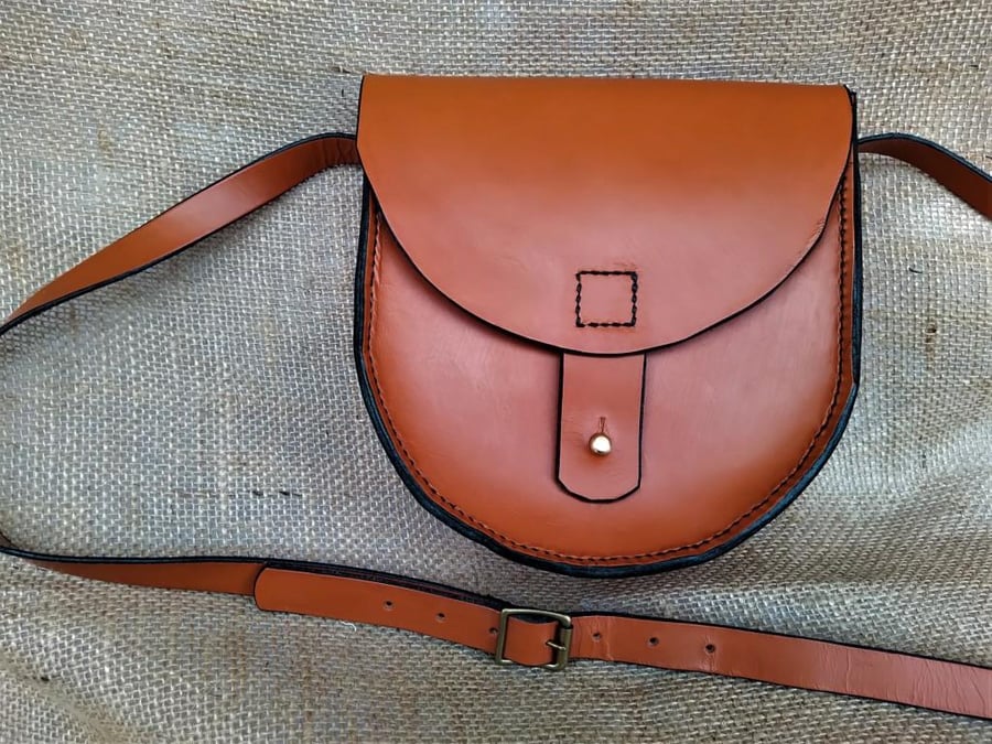 Leather cross body bag