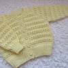 16" Lemon Round Neck Eyelet Cardigan