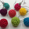 Eight Crochet Mini Baubles 