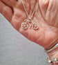 Solid Sterling Silver Bike Necklace, Cycling Necklace, 100% handpierced  - Image 2