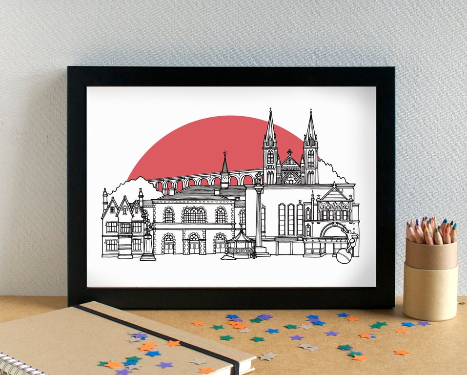 Truro Skyline Art Print
