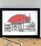 Truro Skyline Art Print - Image 1
