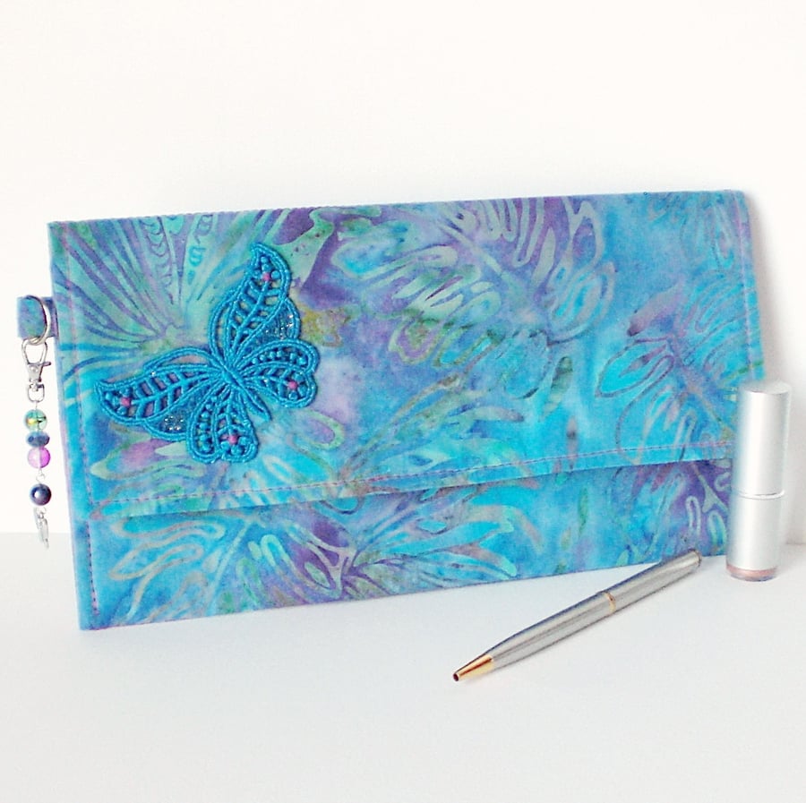 REDUCED: Batik print clutch bag