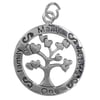 Sterling Silver Sentimental Message Family Tree Charm