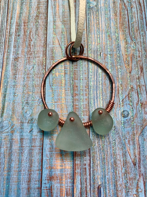 Sea glass, trio Pendant