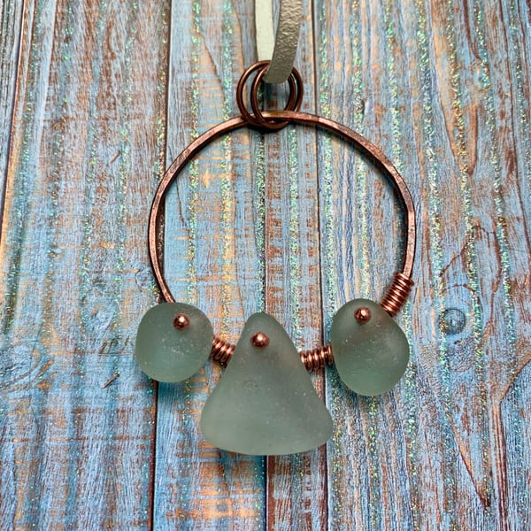 Sea glass, trio Pendant