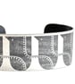 Retro bird pattern aluminium cuff grey - second
