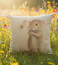 Sweet Field Mouse Cushion Cover - Watercolour Style