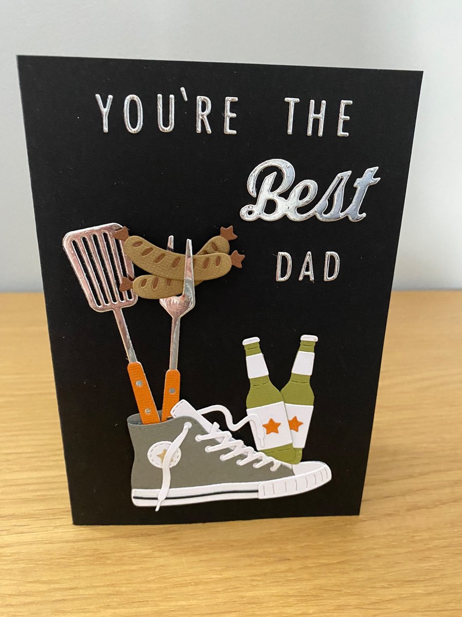 Handmade Father's Day Card Trainer & BBQ Theme