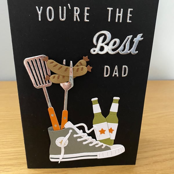 Handmade Father's Day Card Trainer & BBQ Theme