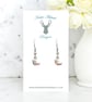 Charm Earrings - Mini Silver Bird - Image 1