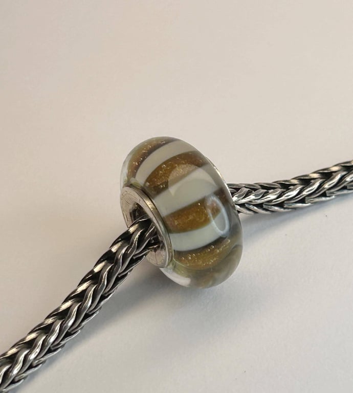 Handmade silver cored, big hole lamp work glass beads (PandoraTroll bead style)