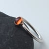Amber and Sterling Silver Ring.