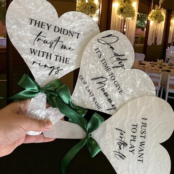 Heart Paddles Acrylic personalised 