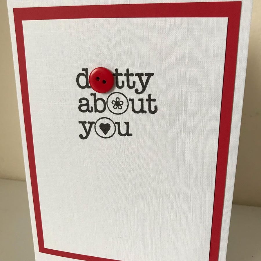 Dotty About You Button Anniversary Card