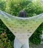 Crochet Dragonfly Shawl, Triangle Summer Wrap - Image 6