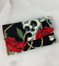 Skulls and roses card case, Gothic travel pass holder, 4 options Handmade - Image 4
