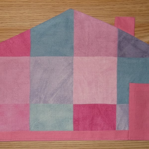 Place mat Pink House shape Fabric Tablemat