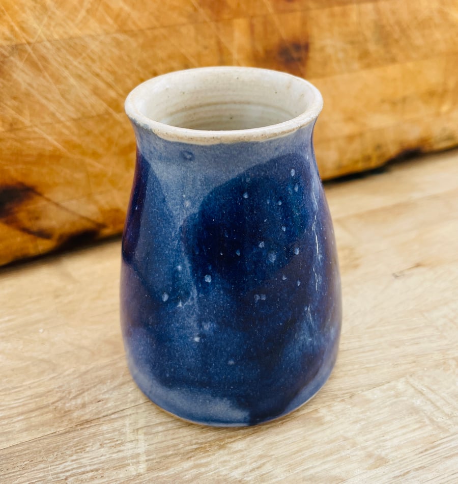 Handmade stoneware bud vase