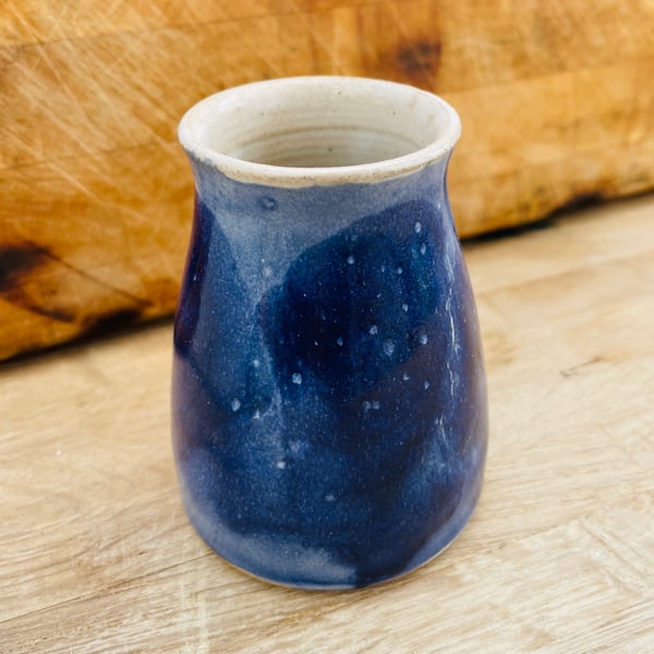 Handmade stoneware bud vase