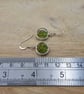 Peridot earrings. August birthstone pendant. Sterling silver circle - Image 4
