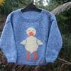 Daphne Duck - Knitting Pattern in pdf for child's sweater