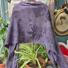 naturally dyed organic cotton wrap, scarf 