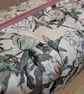 Boxed toiletry bag with pink cream and green florals - Image 5