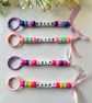 Personalised Beaded Name Charm Colourful Kids Bag Charm Handmade Belle and Olive - Image 3