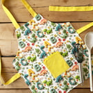Handmade Children's Apron, Small Apron, Coloured Alphabet Design 1-3 yrs-CAPR10