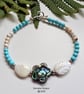 Howlite, Abolone Shell & Mother of Pearl Bracelet 