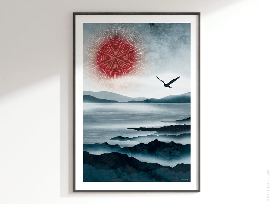 Northern Sun Illustrated Art Print