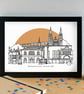 Truro Skyline Art Print - Image 3