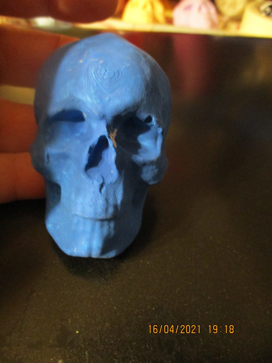 Royal Blue Skull Ornament